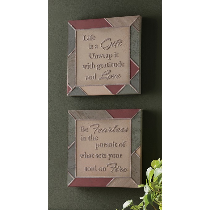 Set of 2 Motivational Canvases, , large