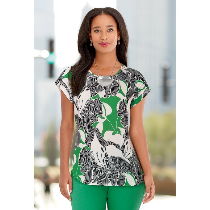 Cambria Top, Green Multi, large
