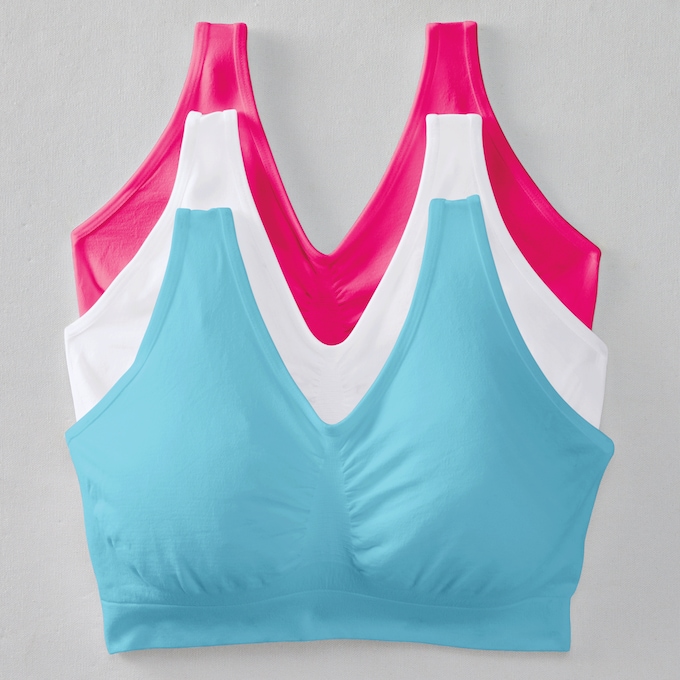 3-Pack Comfort Bras, , large