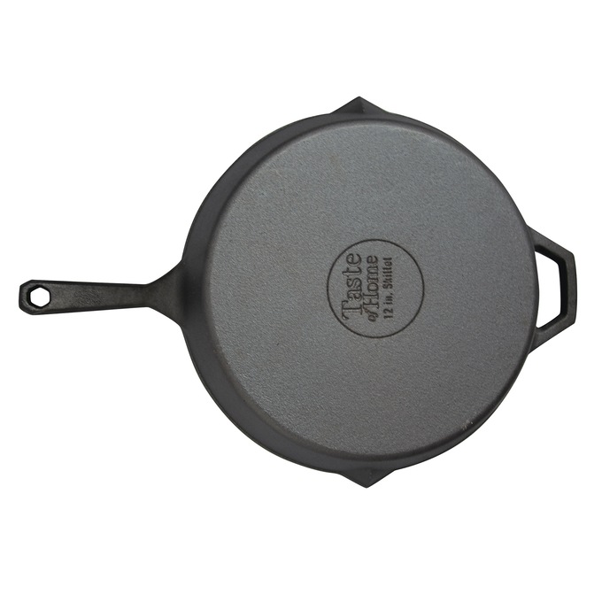 Taste of Home 12" Pre-Seasoned Cast Iron Skillet, , large