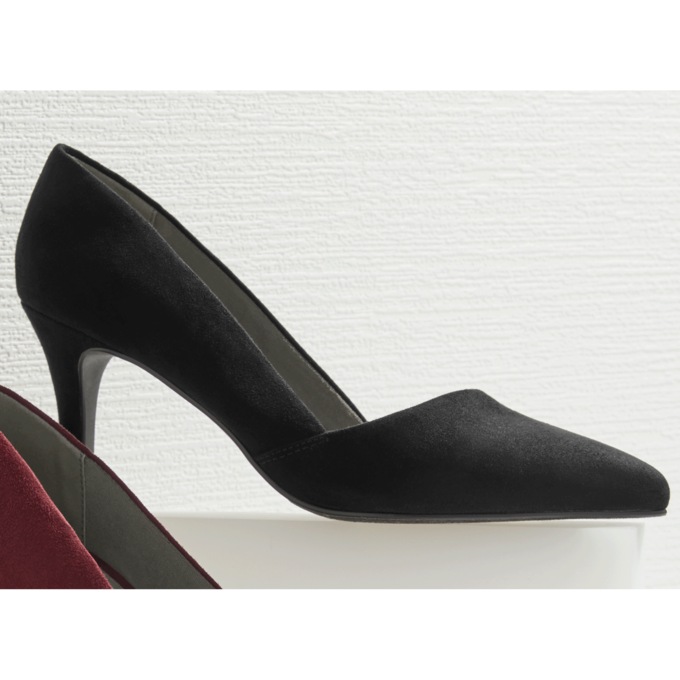 Rich Suede-Look Pump with 3.25" Heel, , large