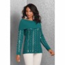 Suzie Sequin Cable Sweater, , large
