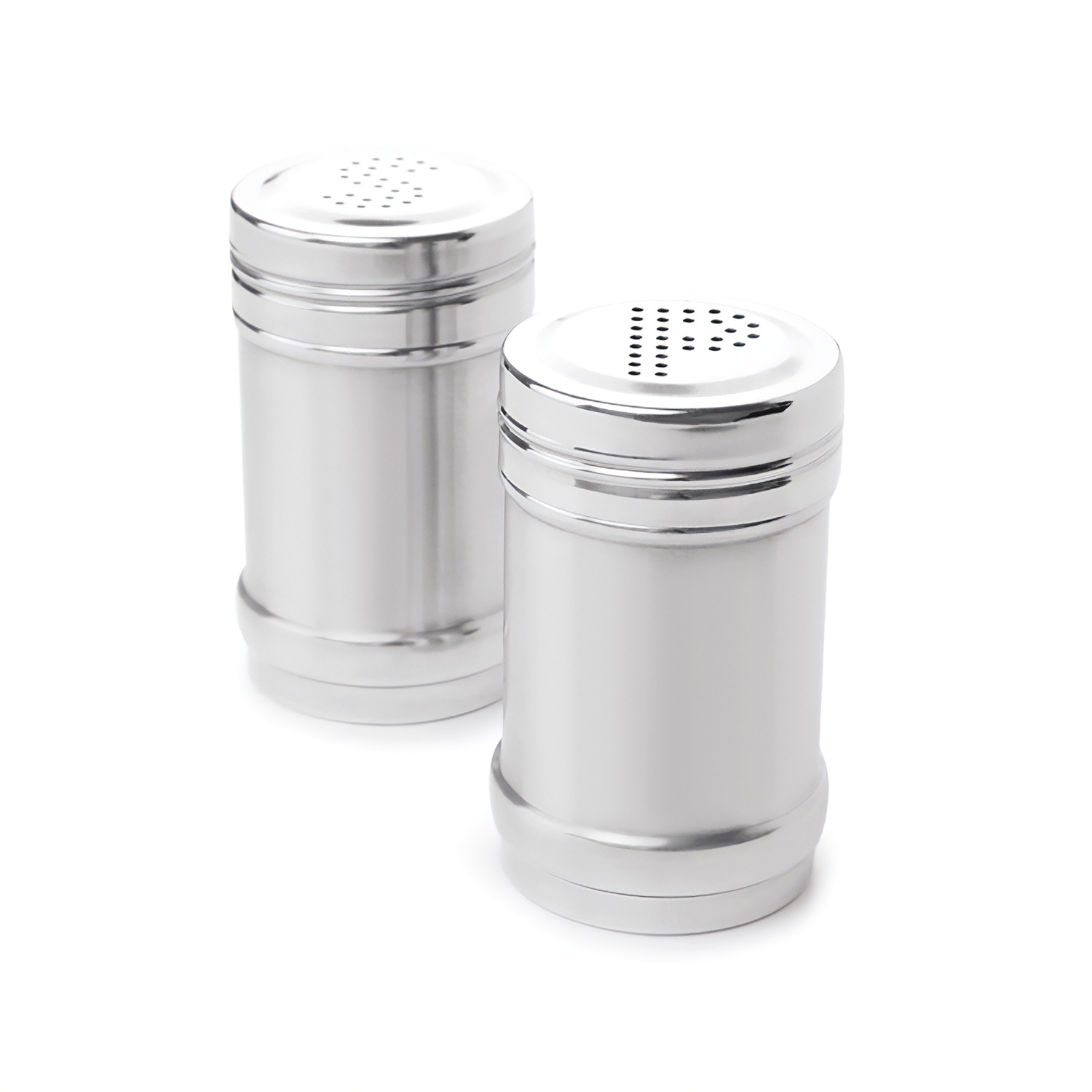 Set of 2 Stainless Steel Salt & Pepper Shakers | Montgomery Ward