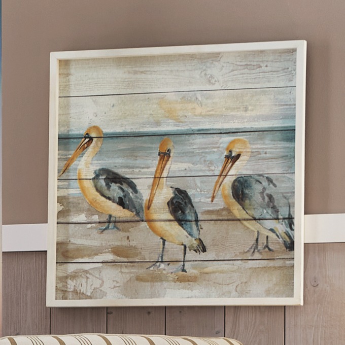 Framed Pelicans Wall Art, , large