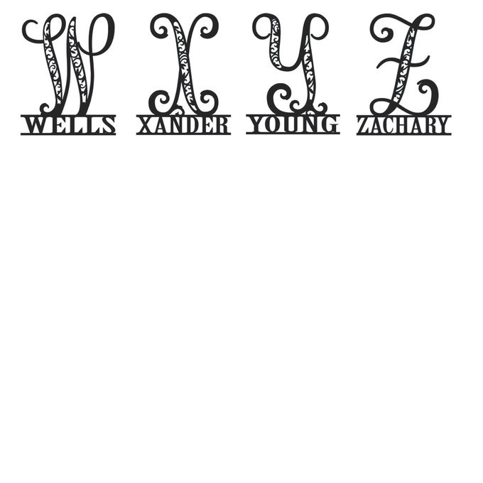 Personalized Initial Name Wall Art, , large