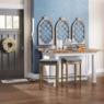 Set of 2 Linen-Look Bar Stools, , large