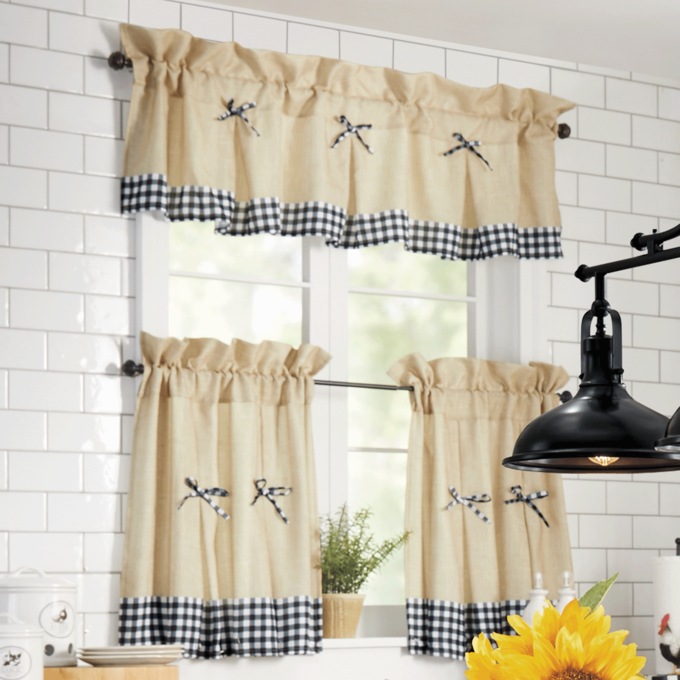 Farmhouse Gingham Window Set, , large