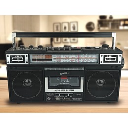 Supersonic 4-Band Radio and Cassette Player with Bluetooth, , large
