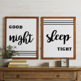 2-Piece Good Night Wall Art, , large
