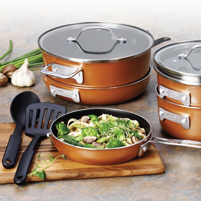 Gotham Steel Gotham Steel StackMaster 14-in Aluminum Cookware Set