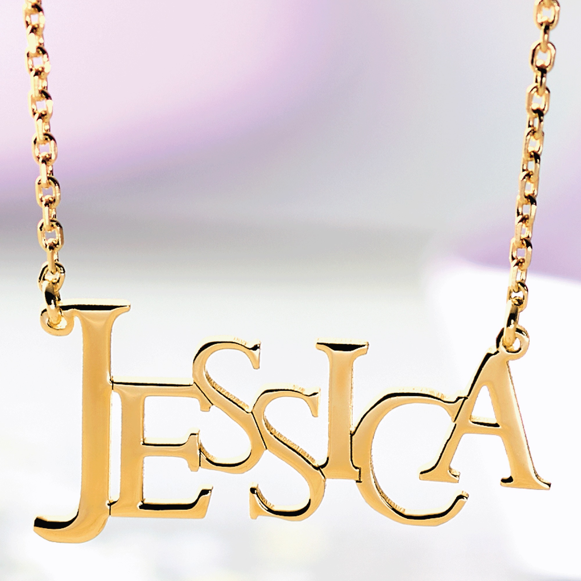 Personalized Name Staggered Letters Necklace, , large