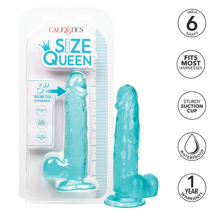 Size Queen 6” DIldo, , large