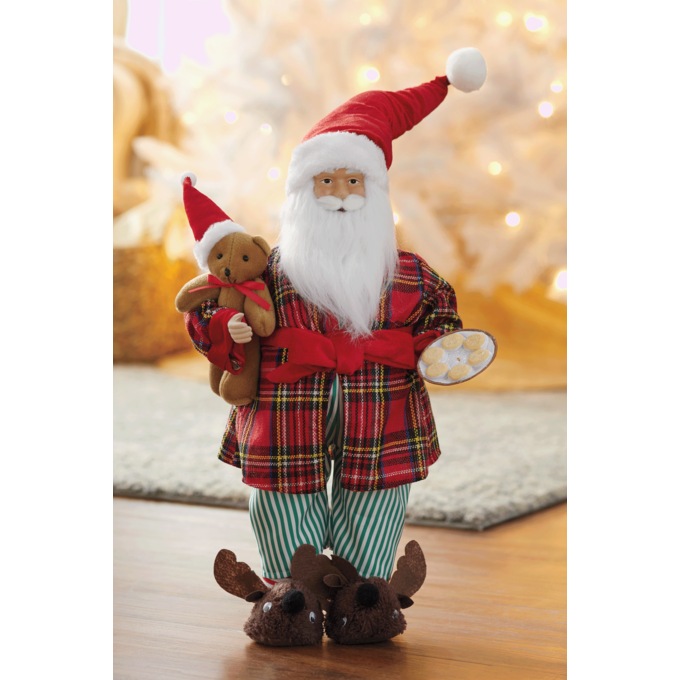 Sleepytime Santa Figurine, Red, large