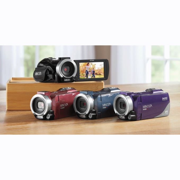 Minolta Camcorder with Night Vision, Red, large