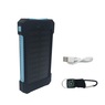 10,000mAh Solar Power Bank, Blue Black, large