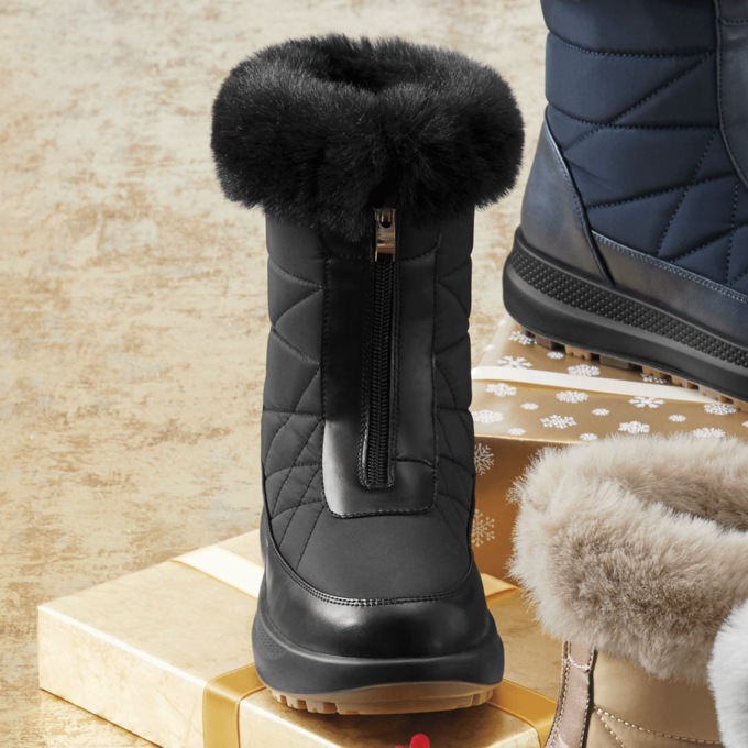 Flexus Corinia Front-Zip Faux Fur Cuff Boot by Spring Step, , large