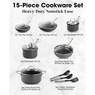 Gotham Steel Pro 15-Piece Hard-Anodized Cookware Set, , large