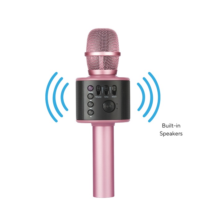 Wireless Karaoke Microphone, Rose Gold, large