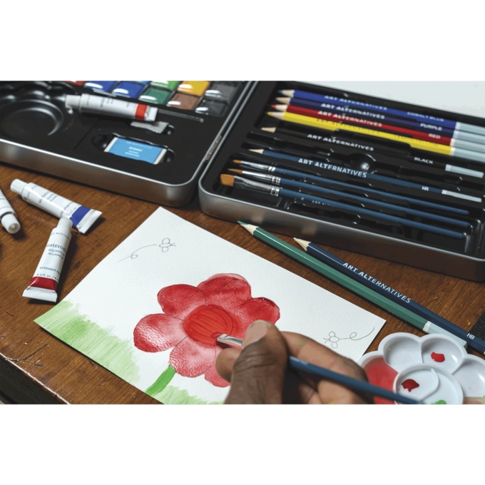 Art Alternatives 62-Piece Watercolor Art Set, , large