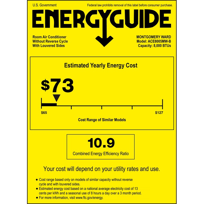8,000 BTU Window Air Conditioner by Montgomery Ward, , large