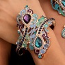 Crystal Swirl Hinged Bangle, , large