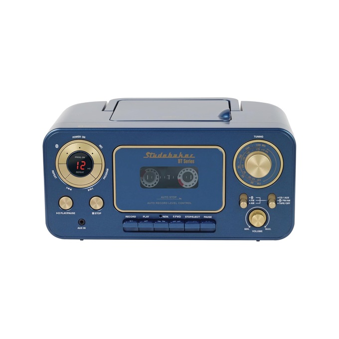 Studebaker Bluetooth Boombox with Cassette, , large