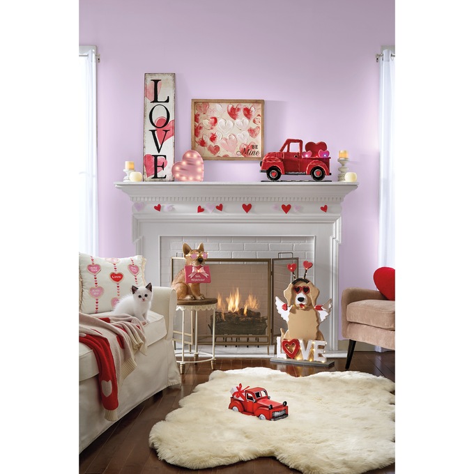 Embroidered Conversation Heart Pillow, , large