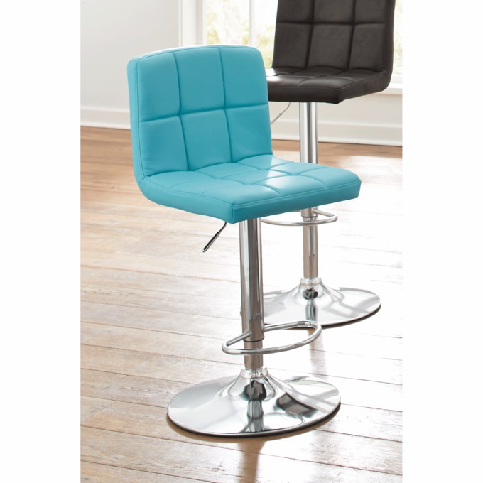 Lazare Gas-Lift Stool, Teal, large