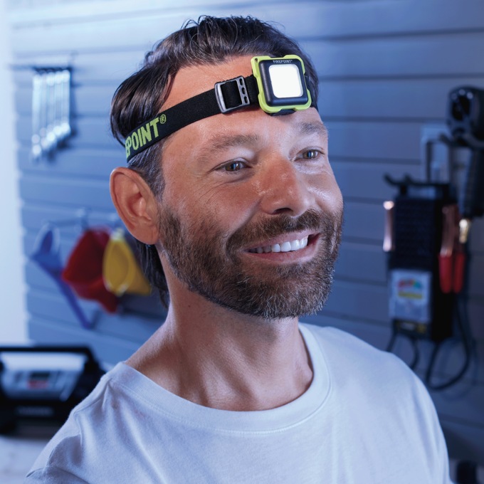 Performance Tool 500LM Li-Ion Utility Light & Headlamp, Yellow, large