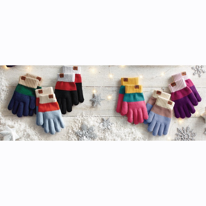 3-Pack of Knit Gloves, , large