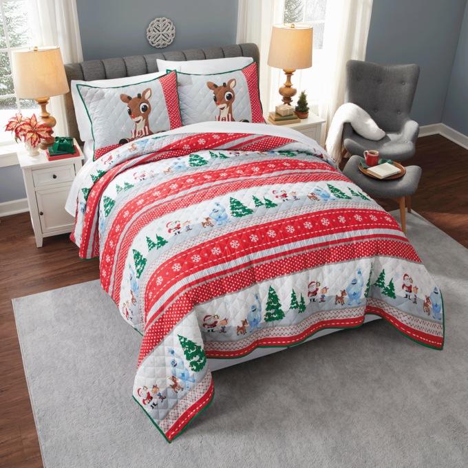Rudolph Christmas Quilt & Sham Set, , large