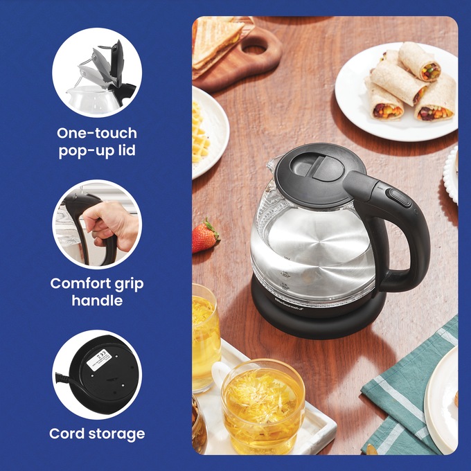 Elite Gourmet Electric Kettle, Black, large