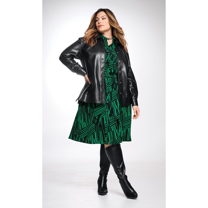 Bold A-Line Shirt Dress, , large