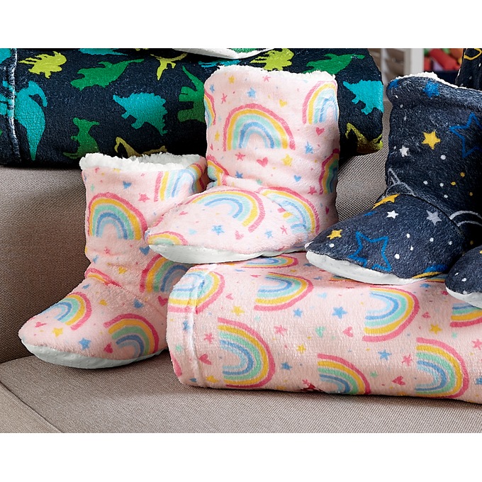 Kids&#39; Novelty Throw & Bootie Set, , large