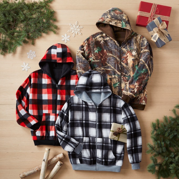 Fleece Reversible Hoodie, , large