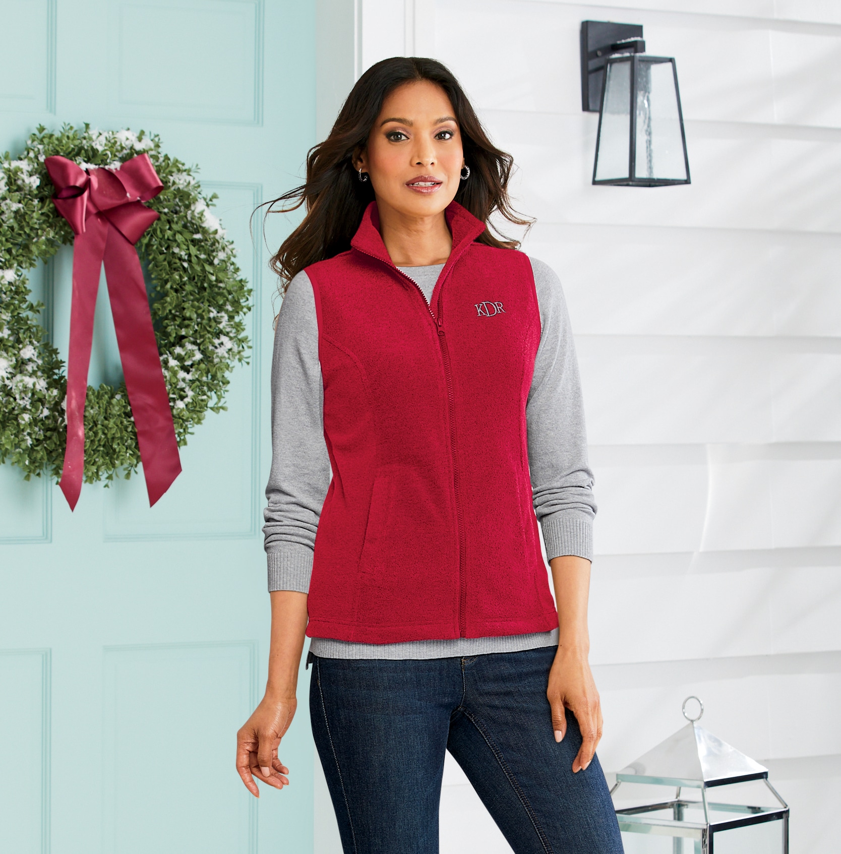 Personalized Women's Fleece Vest, , large