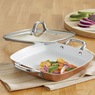 Ginny&#39;s Square Ceramic Skillet with Lid, , large