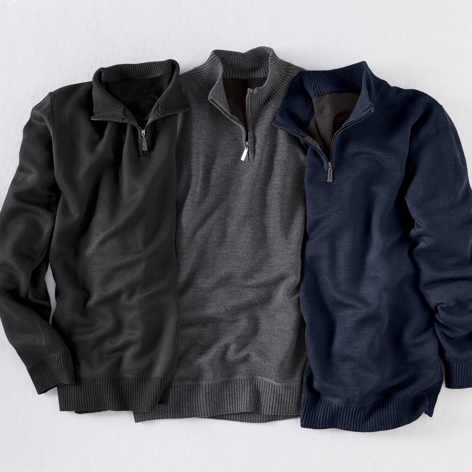 three quarter zip sweater