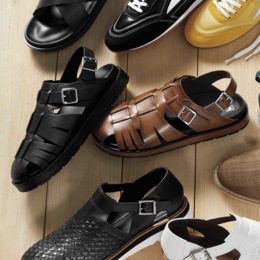 Stacy Adams Largo Faux Leather Slingback Buckle Sandal with Platform, , large