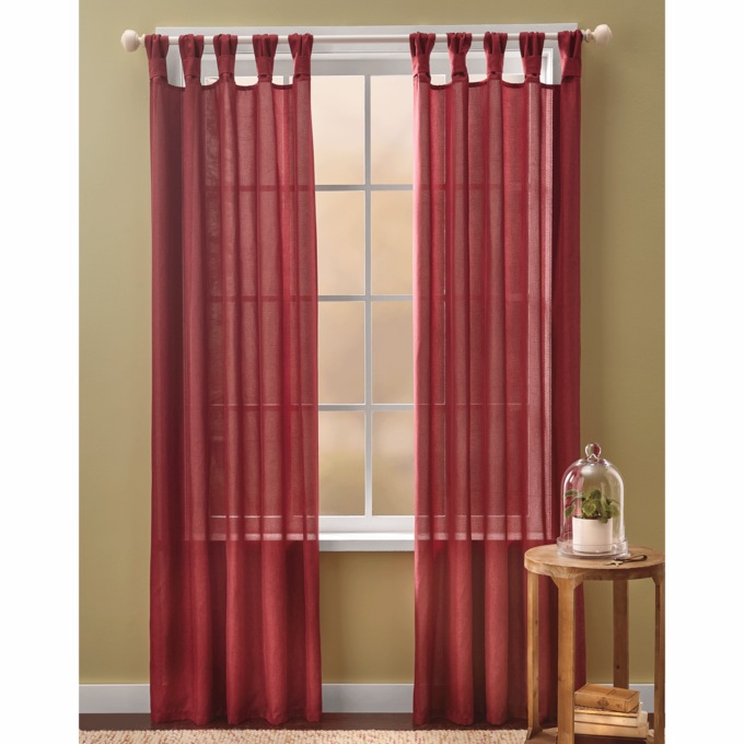 Textured Knotted Tab Top Single Panel, , large