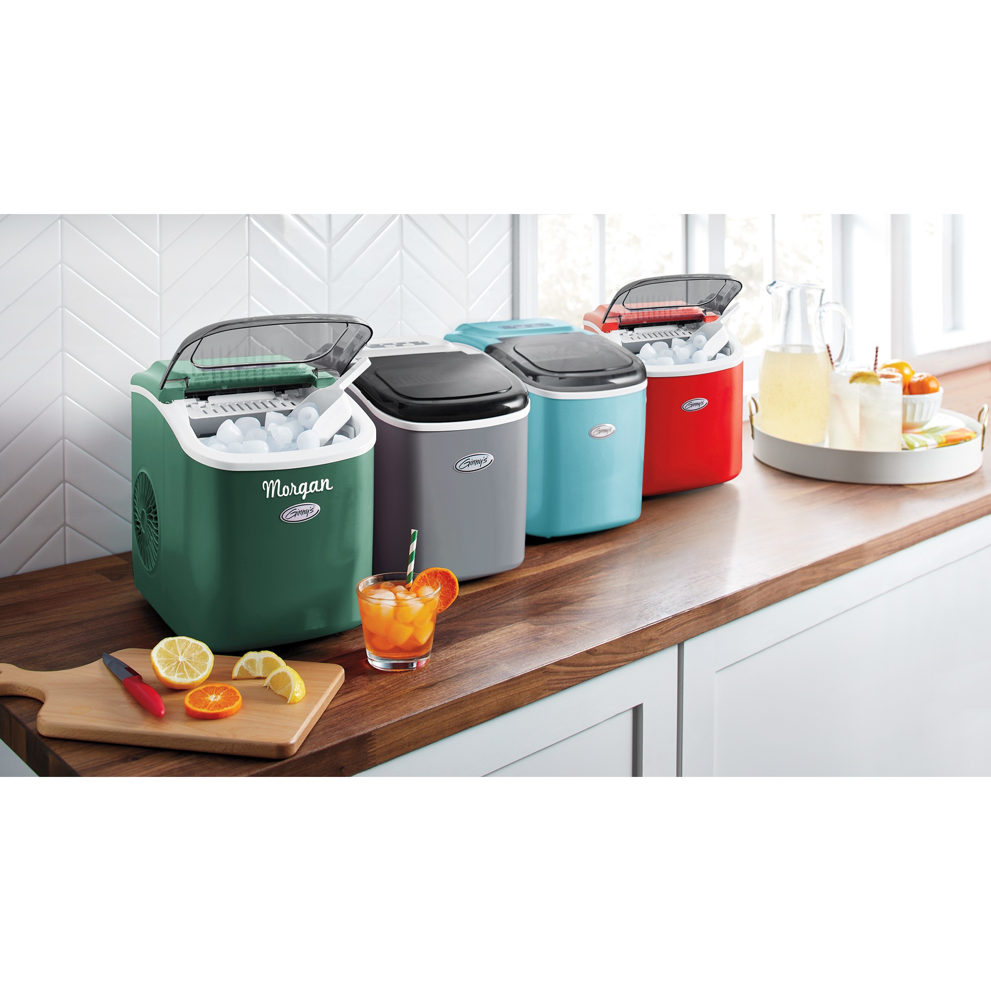 Ginny&rsquo;s Personalized Countertop Ice Maker with Adjustable Ice Size, , large