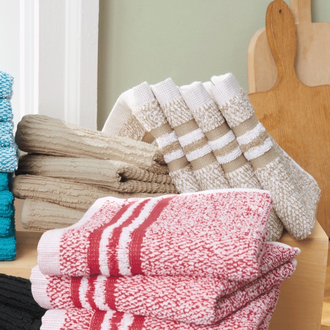 8-Piece Logan Marled Dishcloth Set, Taupe, large