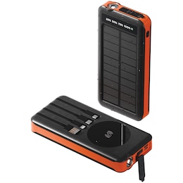 16,000mAh Solar Power Bank with Wireless Charging, , large