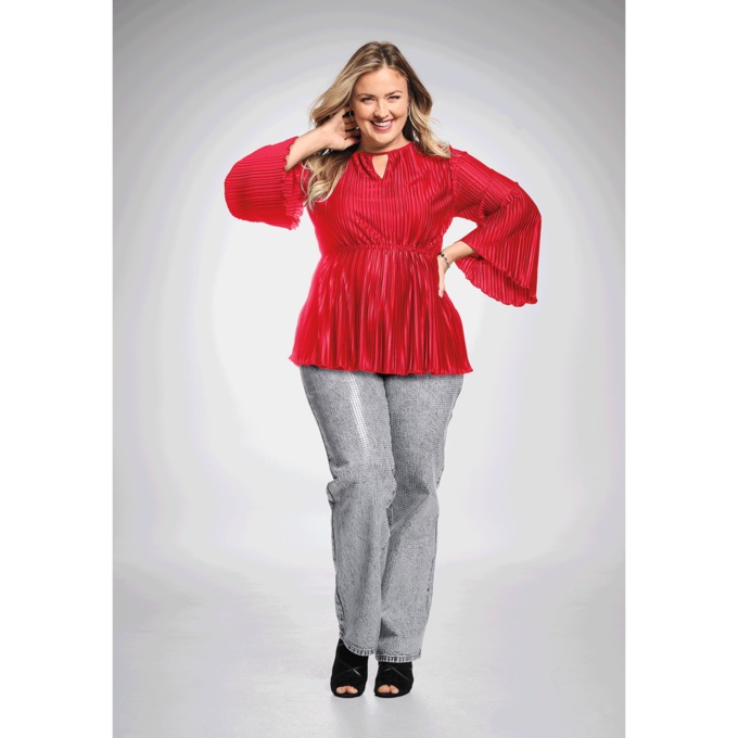 Elle Pleated Blouse, , large