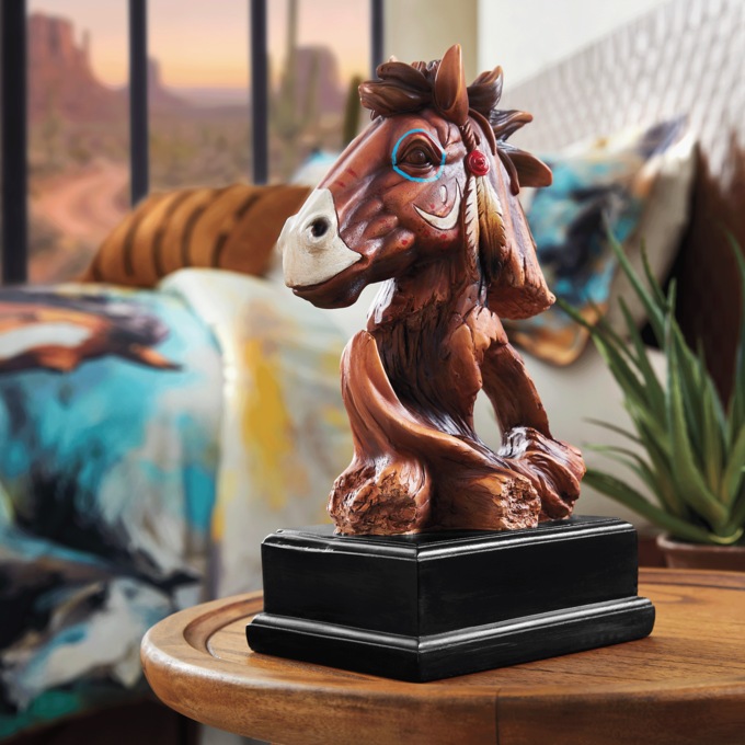 Horse Head Sculpture, Multi, large