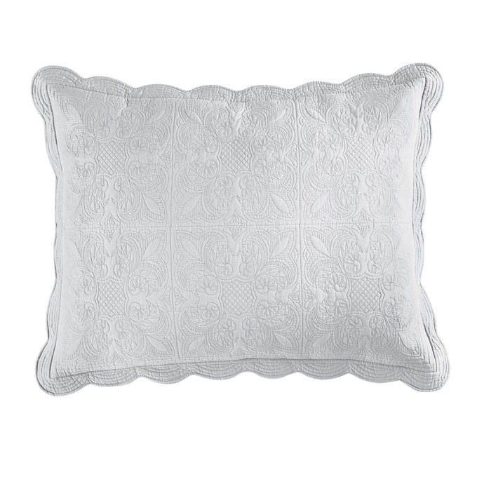 Chateau Cotton Sham with Scalloped Edges, , large