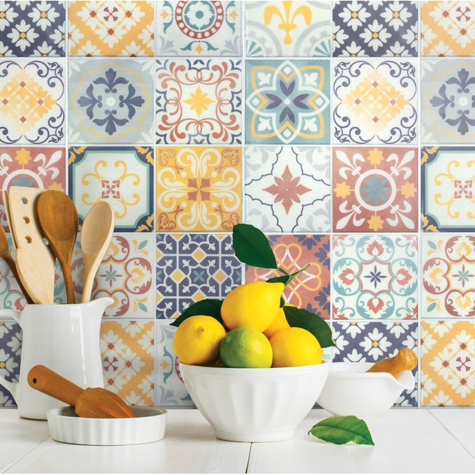 Roommates Peel and Stick Back Splash Tiles, , large
