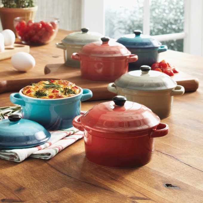 Set of 6 Crock-Pot Pembury Mini Casseroles with Lids, Multi, large