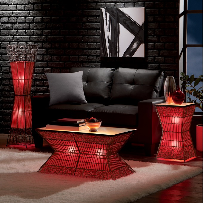 Zain lighted rattan coffee table new arrivals