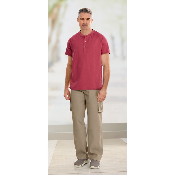 Men&#39;s Short Sleeve Henley, , large